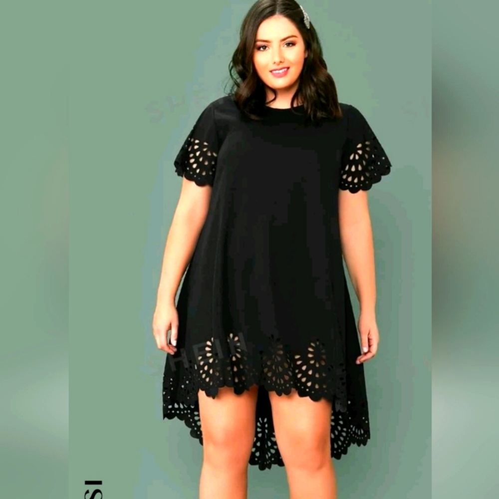Shein Curve Black high low dress. Size 3X